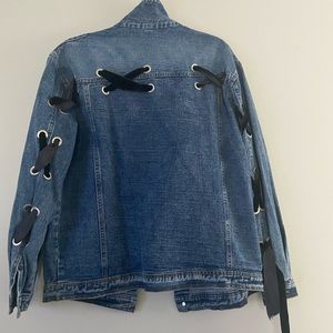 Ribbon detail jean jacket